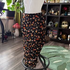Midi Skirt mushroom print